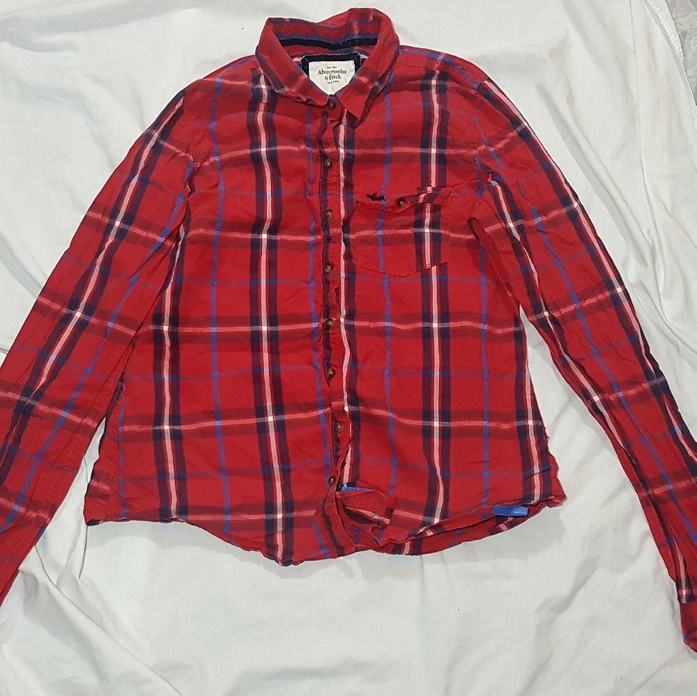 ABERCROMBIE & FITCH WOMEN BUTTON UP SZ M